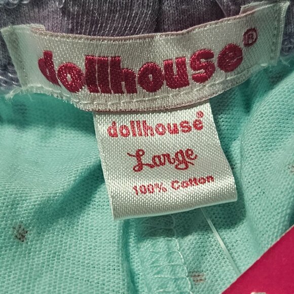 Dollhouse Star Print Pajama Pants Womens  Size Large Light Blue Sleepwear PJs - Picture 4 of 6